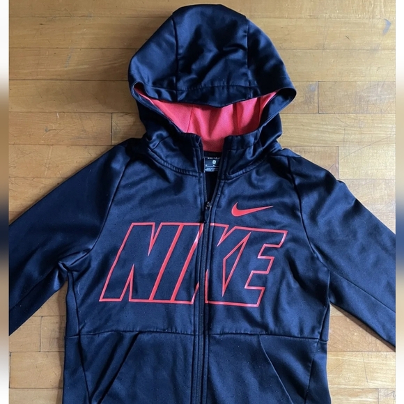Nike Dri-FIT Youth Size Medium Activewear Jacket Black & Red - Picture 2 of 11
